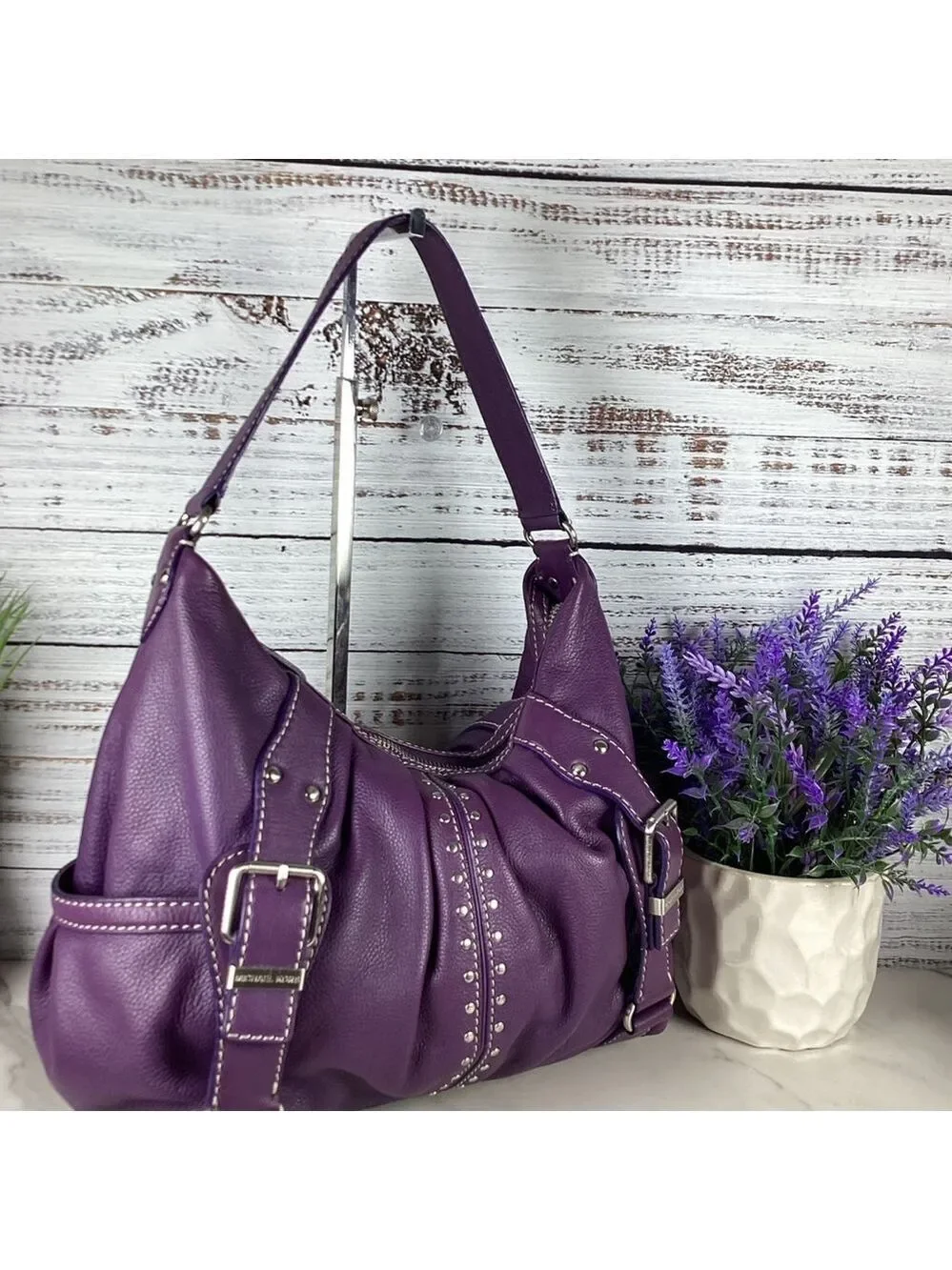 Michael Kors Purple Leather Women's Bag‎